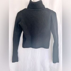 Black Wool J. Crew Turtleneck Sweater